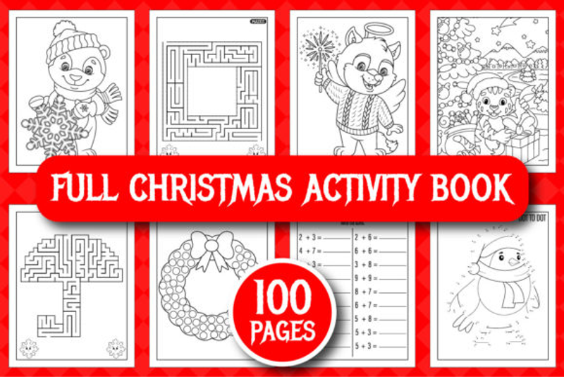 GIANT CHRISTMAS ACTIVITY BOOK for KIDS