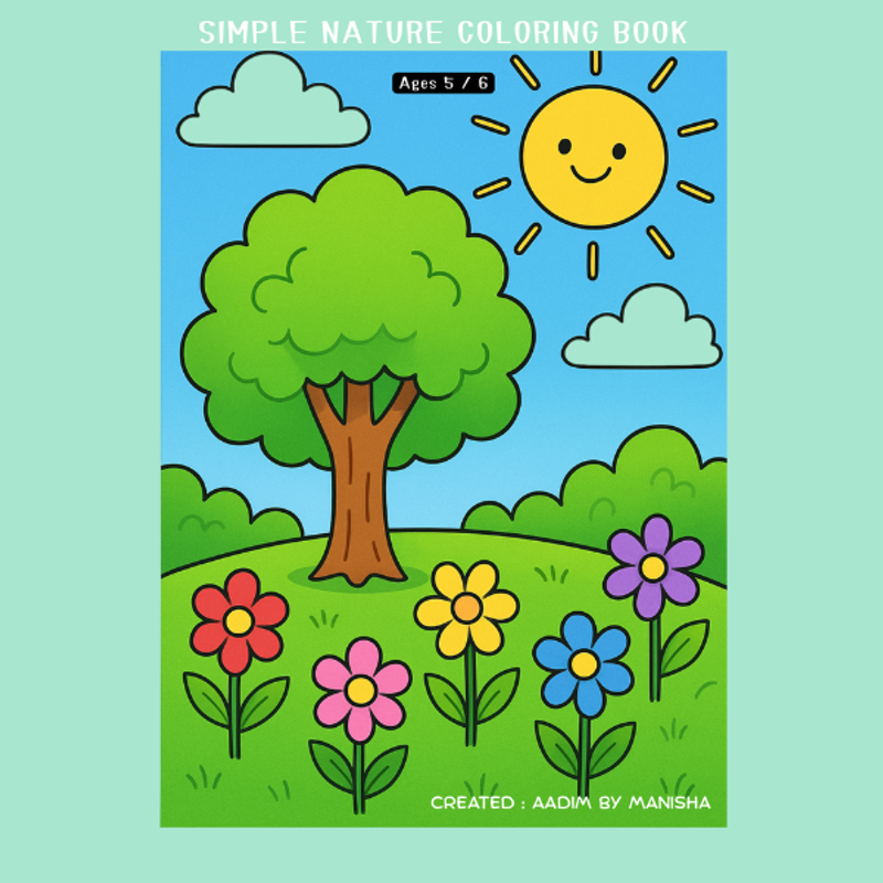 Boho Floral Coloring Book-digital book