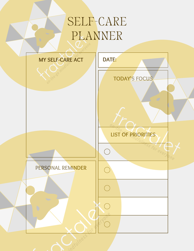 fractalet self-care planner | lt grey
