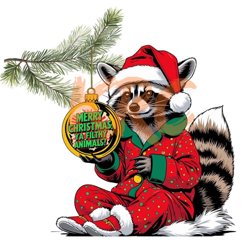 Christmas Raccoon SVG