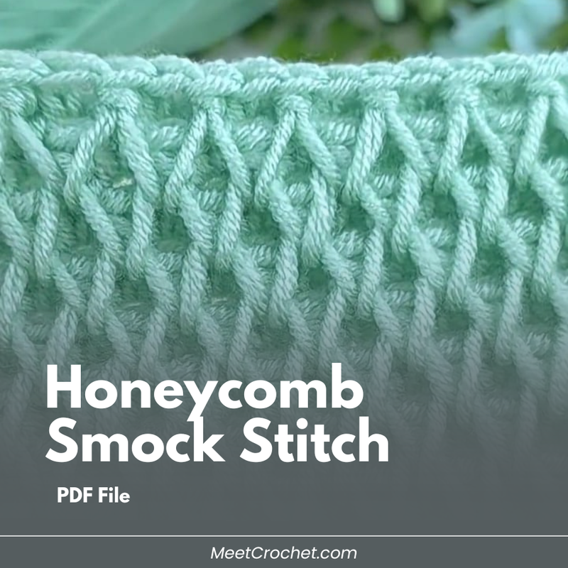 Honeycomb Smock Crochet Stitch Pattern