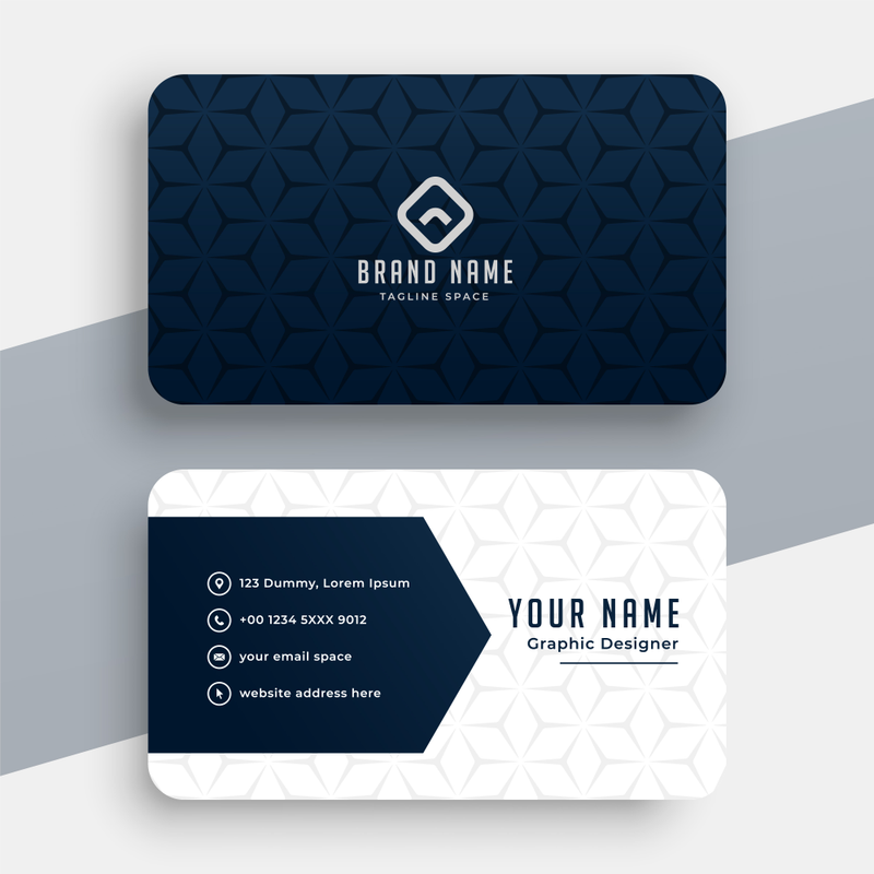 Royal Blue and White Business Card