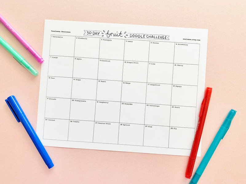 30 Day Fruit Doodle Challenge Download