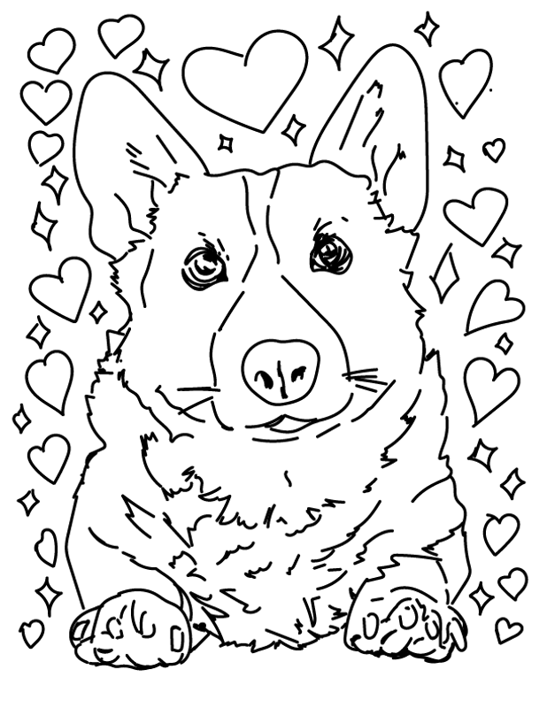 Georgie the Corgi Coloring Book