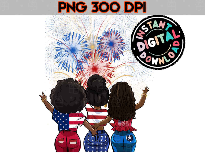 Black Girl Friends Independence Day File