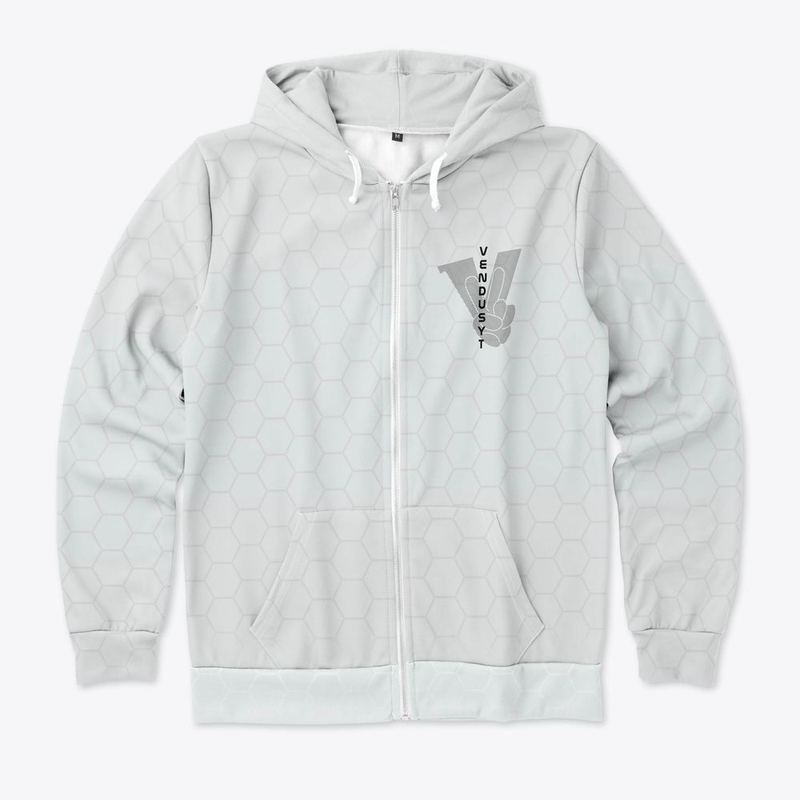 VendusYT Stripes Zip Hoodie Snowflake