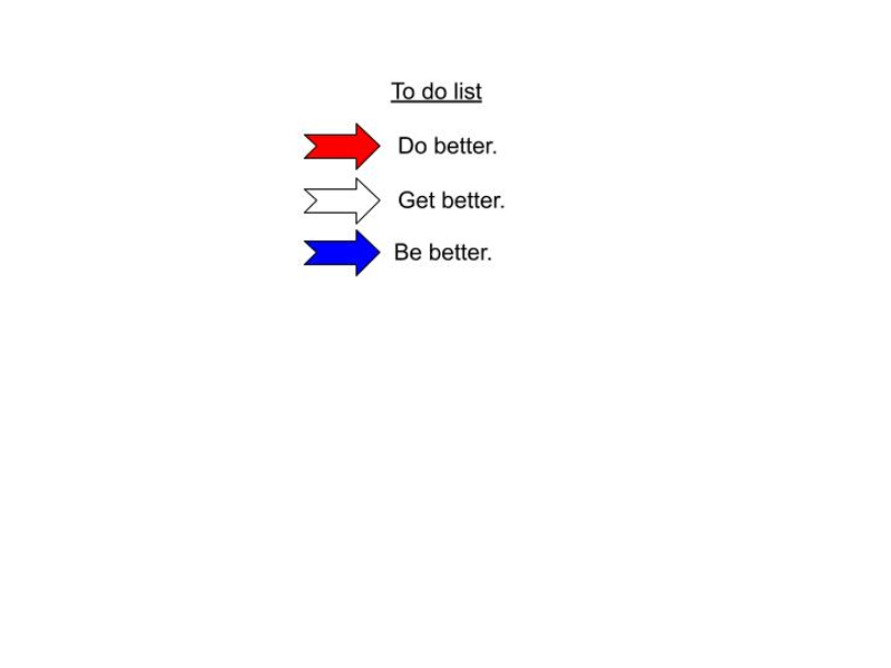Be better