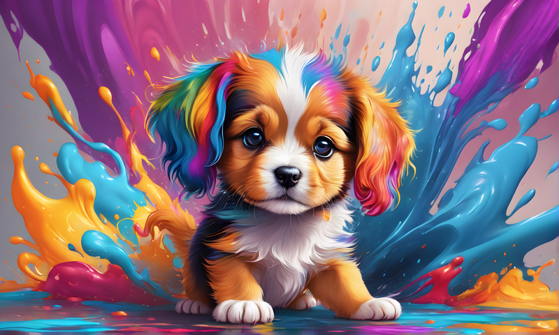 Colorful Splash Puppy – DD18