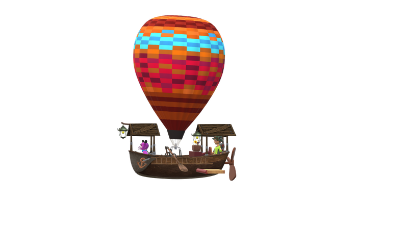 3DModel-Air Balloon Ship Shelter
