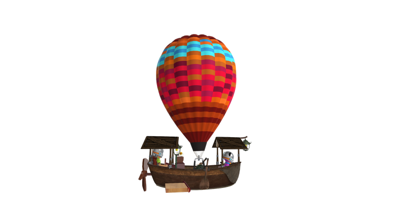 3DModel- air balloon ship helmet