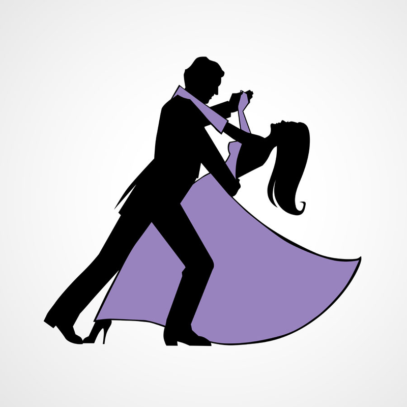 Wedding Bride Dancing Couple Silhouette