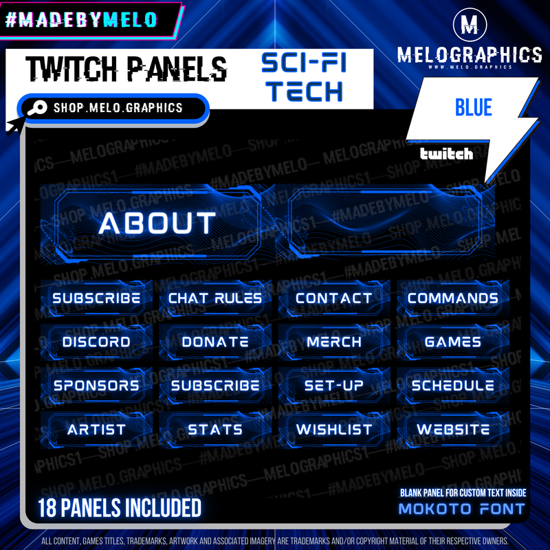 Sci-Fi Tech Twitch Panels: Blue