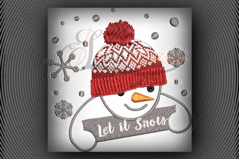 Snowman embroidery design in dst,pes,jef