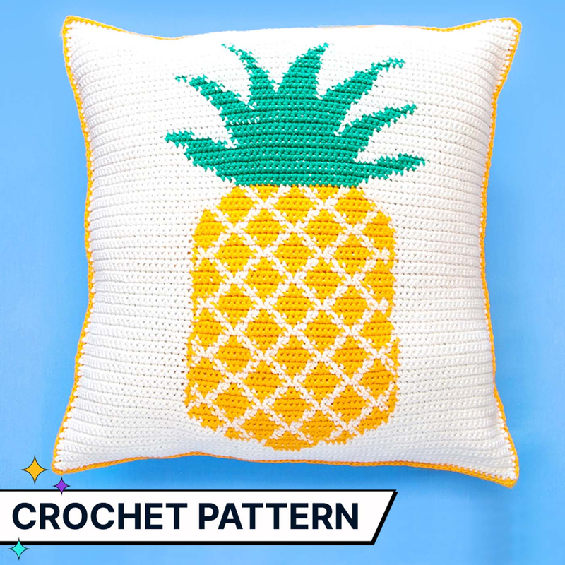 Pineapple pillow cover crochet pattern