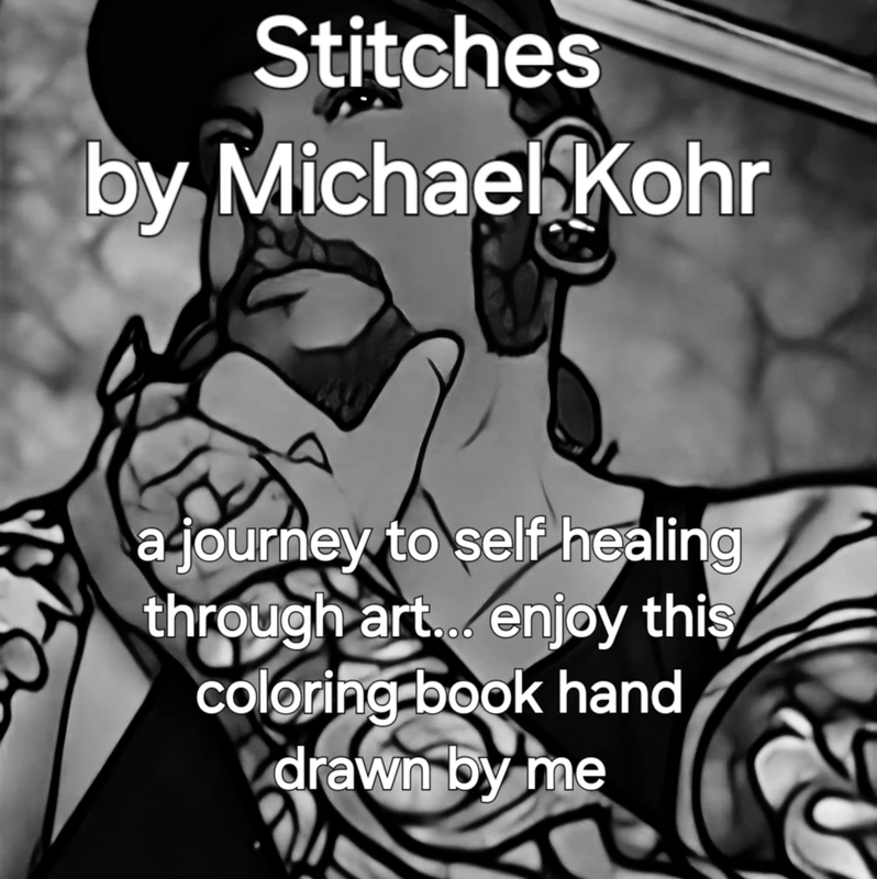Stitches a 33 page coloring book