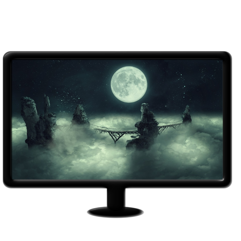 Fantasy clouds and moon live wallpaper