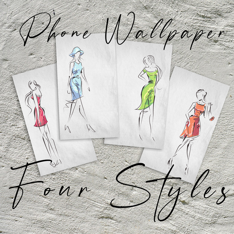 Phone Wallpaper - Fashion Sketches