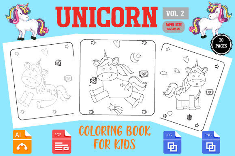 Unicorn Coloring Book Kids 2021