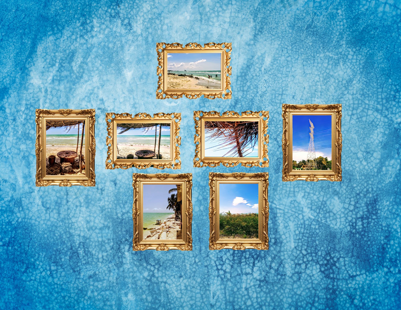 Beach Aesthetic Photo Collage Kit