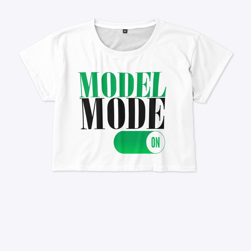 Model Mode On - Crop top White