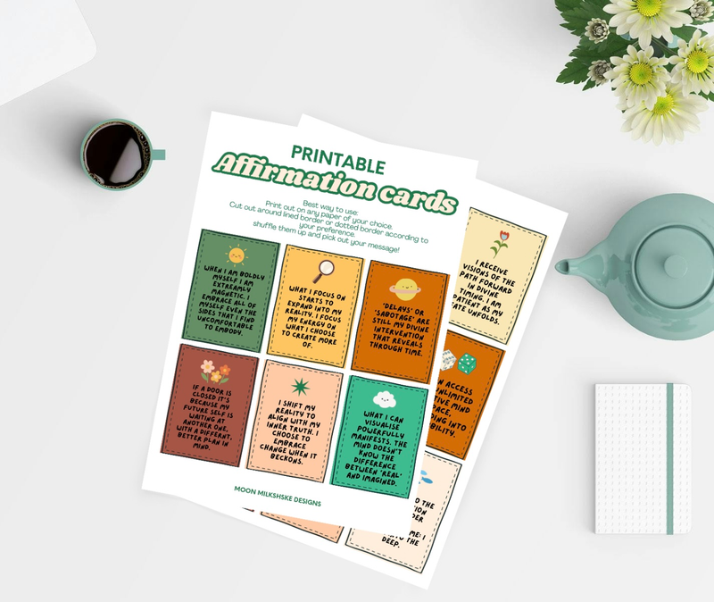 Printable affirmations deck