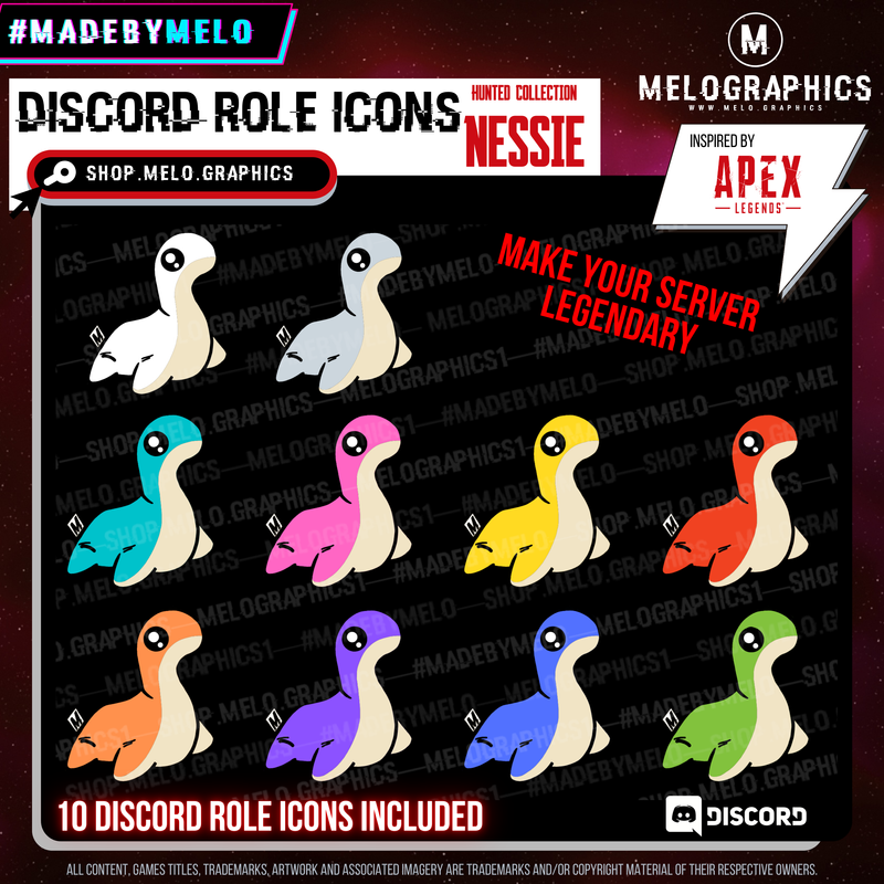 Hunted Nessie Discord Role Icon: Colors