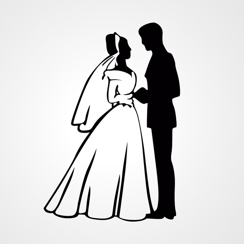 Wedding Couple Silhouette Images