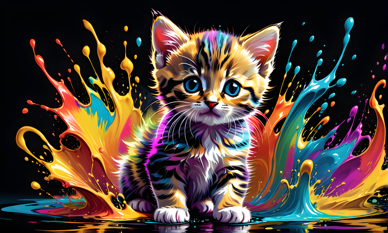 Cute Colorful Kitten – DD22