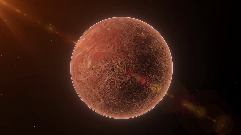 Fictional 3d Rotation Planet