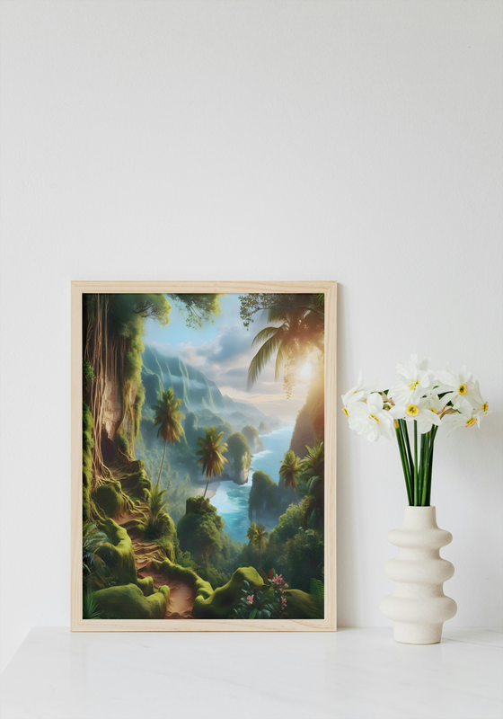 Tropical Forest Landscape View Wall Art