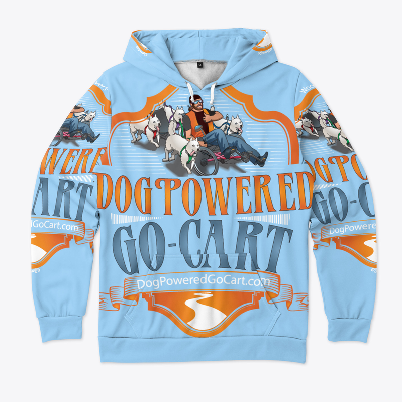 Dog Powered GoCart All-Over Print Hoodie