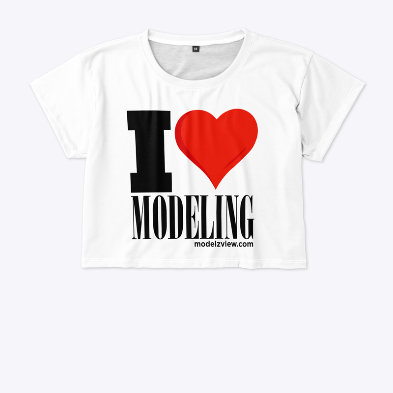 I Love Modeling Crop Top White