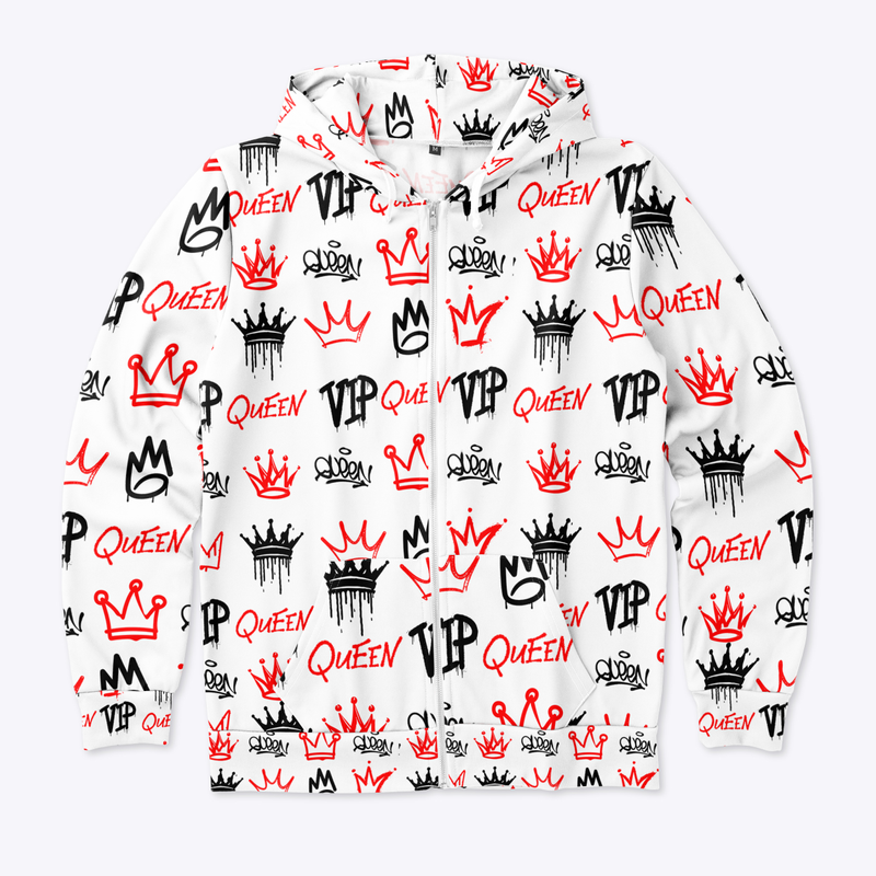 Red & Black VIP Queen Crown Graffiti