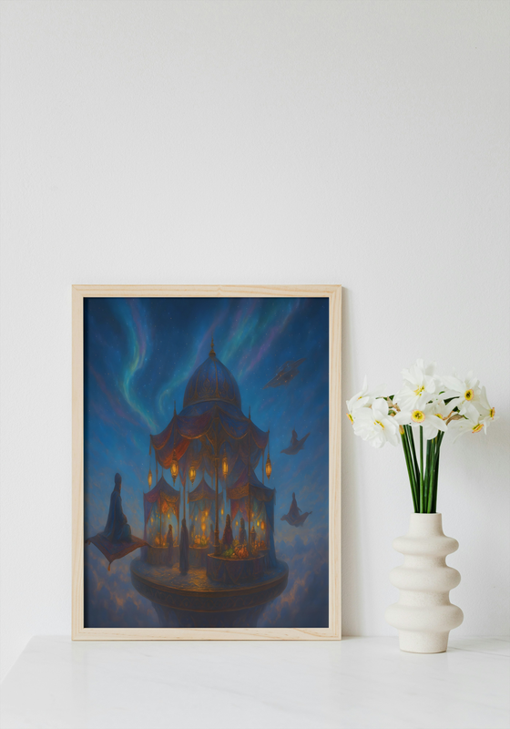 Cosmic Floating Bazaar Wall Art