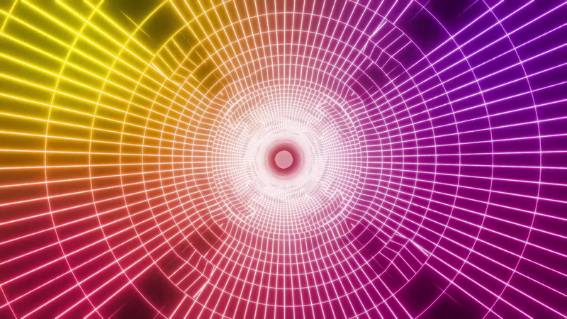 Music Visualizing Moving Tunnel