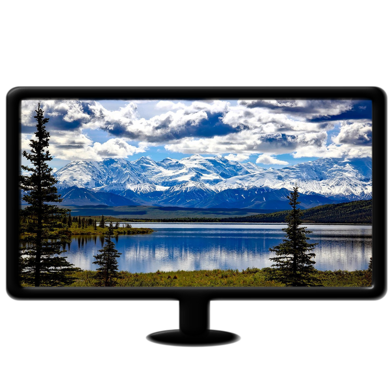 Lake with mountains view live wallpaper