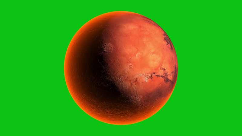 Planet Mars Green Screen