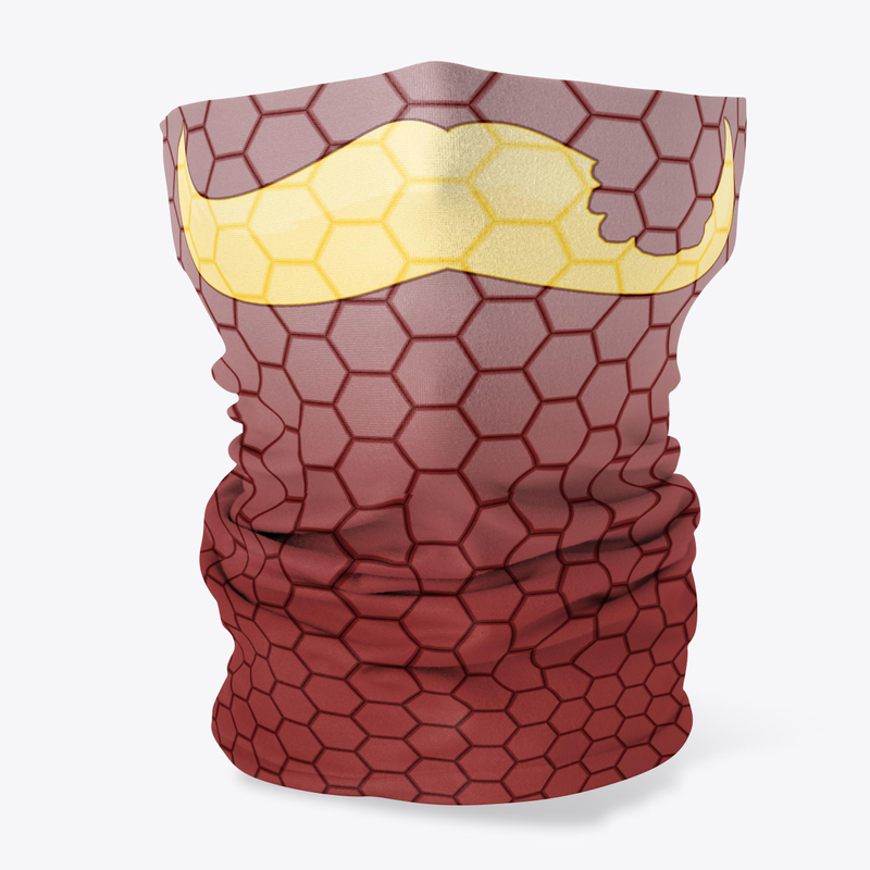 Butter Stache Neck Gaiter (Crimson)