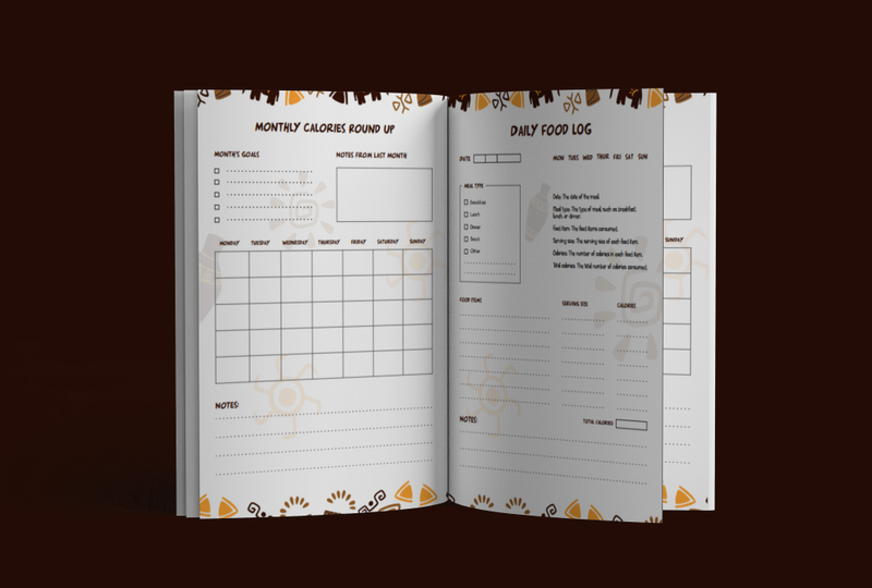 100 Pages Food Logbook with Source Files