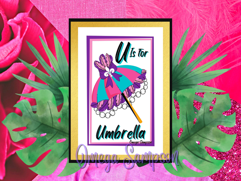 U for Umbrella New Orleans ABC Art