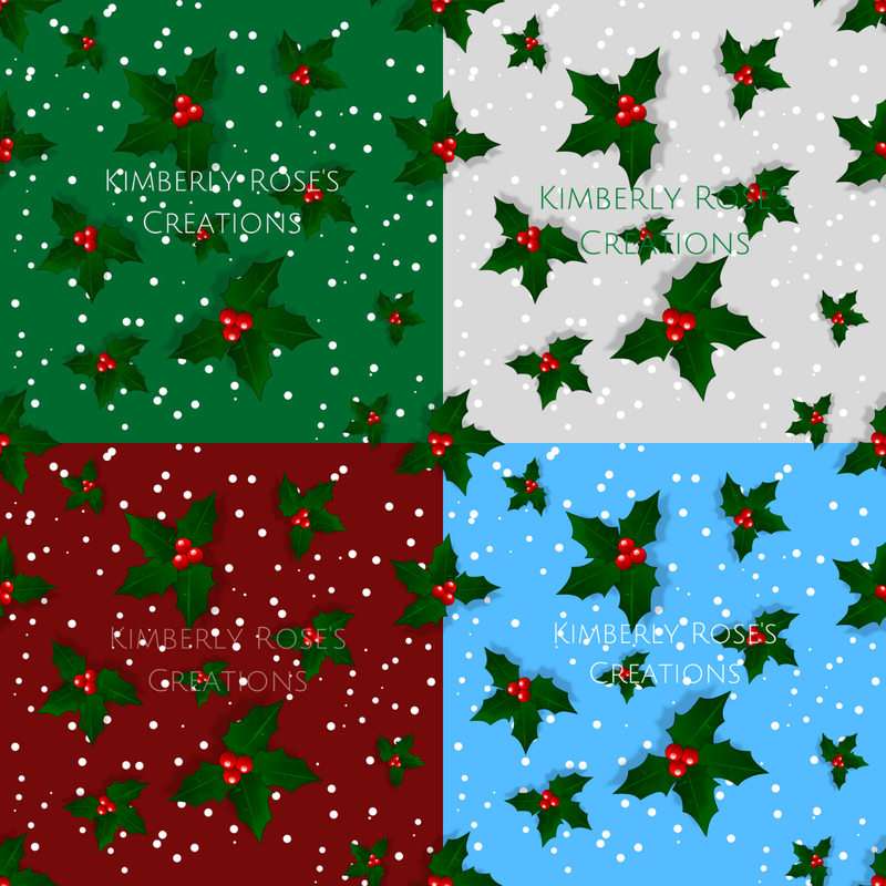 Holly Berry Four pack Seamless Files