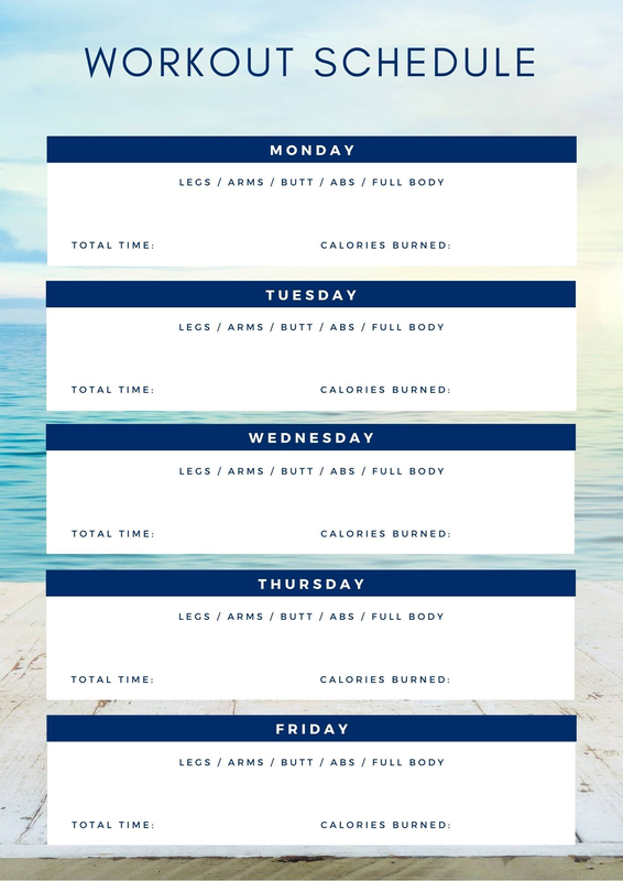 Workout Planner Blue Theme