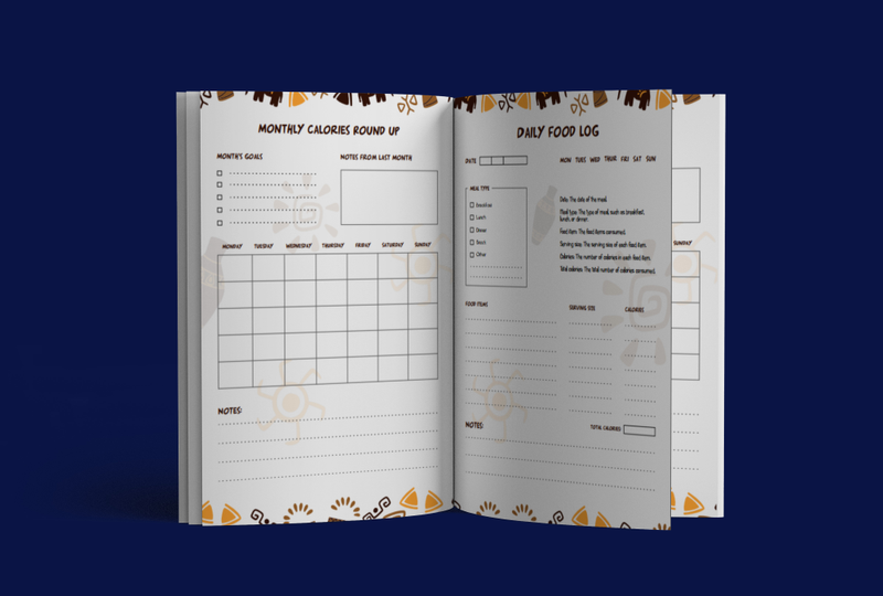 150 Pages Food Logbook with Source Files