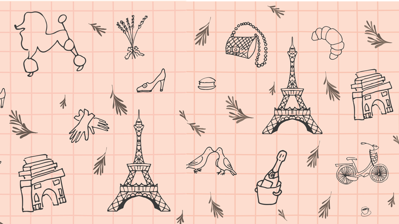 Parisian wallpaper - pack of 6