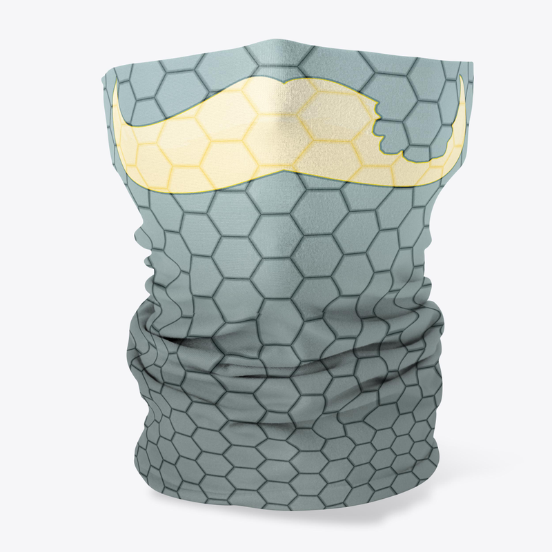Butter Stache Neck Gaiter (Gray)
