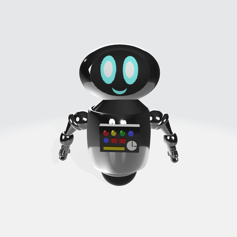 3DModel- Cute Robot with button