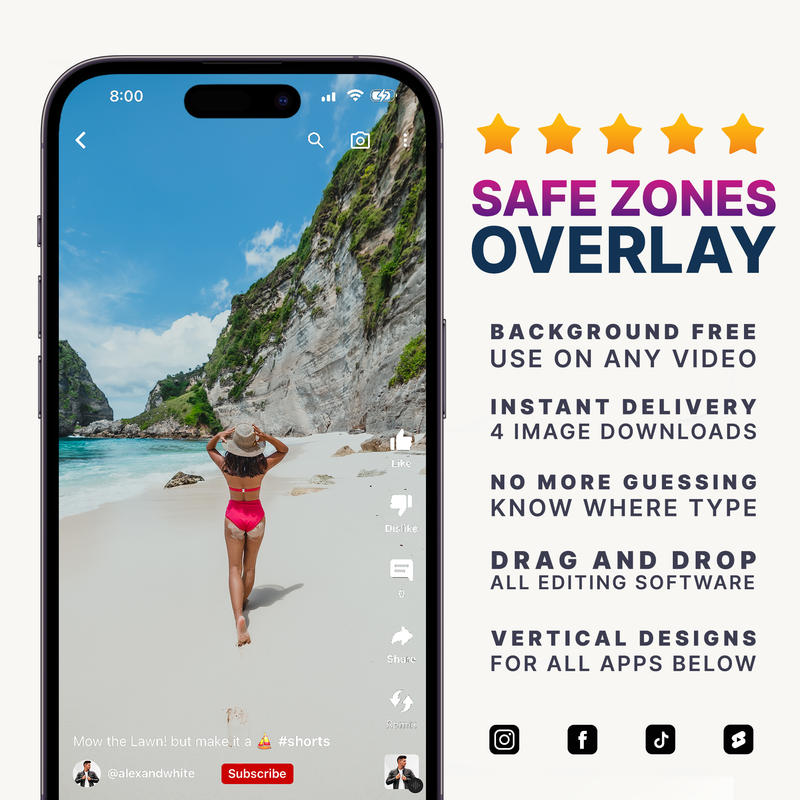 Safe Zone Overlay Template