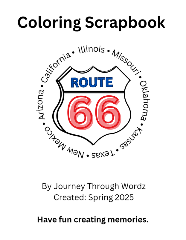 Coloring Scrapbook: Route 66