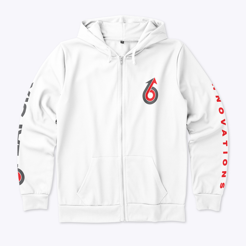 Official F6I Zip-up hoodie in white