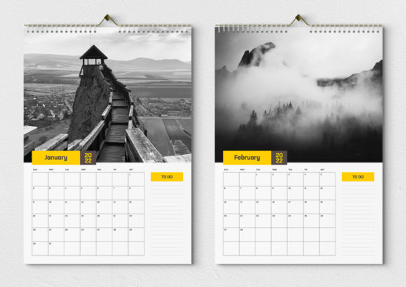 Wall Calendar Planner 2022. Print Ready